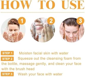 2 Pcs Turmeric Facial Cleanser, Glow Wash Turmeric Face Wash With Brush, Deep Cleansing Exfoliating for Women All Skin.