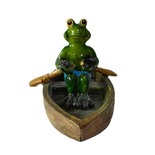Generisch 2026 Mini figurines de grenouille flottante - Décoration d'étang pour l'extérieur - Statue de jardin - Décoration pour étang de jardin, balcon (B, taille unique)