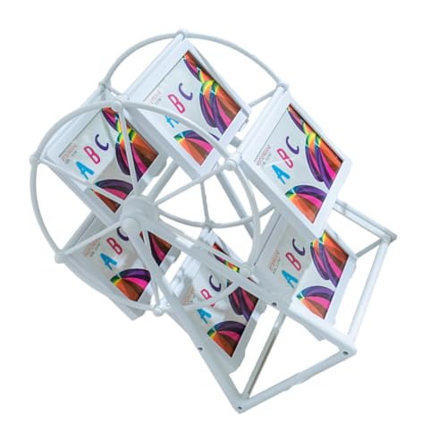 Amosfun 写真 フレーム テーブル 回転式 写真 アンティーク フレーム 回転式 トリプル デスク用 スタンド ポスター 式 卓上