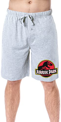 INTIMO Jurassic Park Mens' Dinosaur Film Movie Park Logo Sleep Pajama Shorts