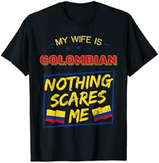 My Wife Is Colombian Republic of Colombia Heritage Flag T-Shirt