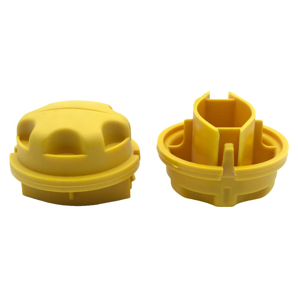 Realman Tête De Débroussailleuse Easy Pour Toro 51954 51955 51974 51975 Homelite 120950010 308923014 308923015 51880005 Ryobi RY29550 RY30530 RY30550 RY30570 RY34420 RY34440 (retenue De Bobine Jaune