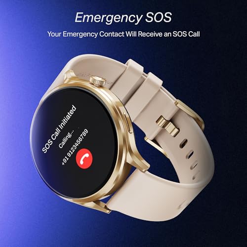 Image of boAt Lunar Discovery Pro, 1.39 inch Display, Premium Metal Build, Round Dial, Emergency SOS, Functional Crown, Multiple Sports Modes, HR,SpO2 & Sleep Tracking, Smart Watch for Men & Women (Cherry Blossom)
