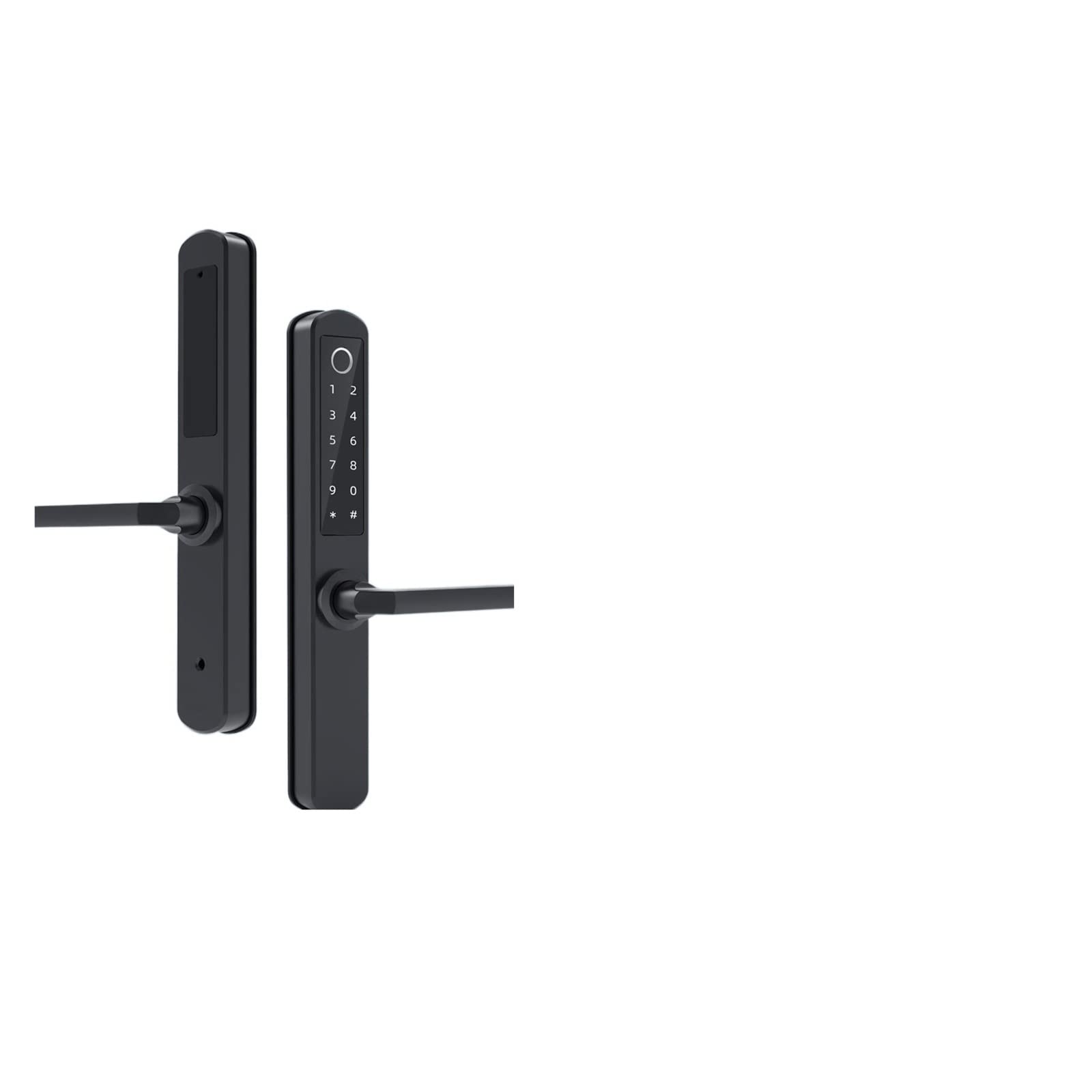 Serrure empreinte digitale connectée inox 304 noir 22x160mm