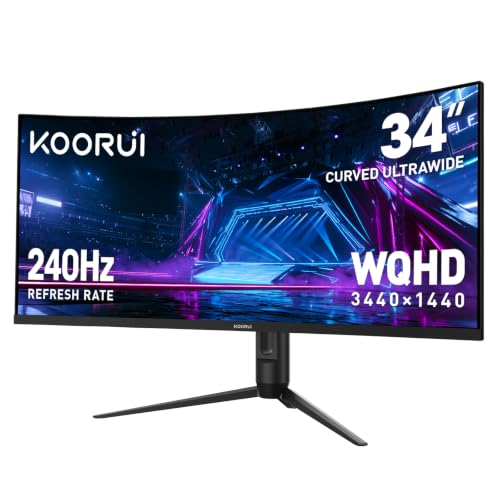 Amazon.co.jp: KOORUI 34インチ 240Hz WQHD 3440x1440 ウルトラワイド