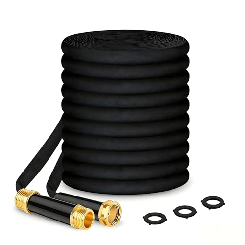 Tuzoc Garden Hose, Anti-Kink, Non-Expanding Water Hose, Flexible Ultra-Light, Leakproof Design Water Hose, Hose with 3/4 for Garden, Farm, Orchard Plantation, Yard and Lawn