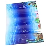 VANZACK 水槽用海底世界背景貼り付けステッカー 魚缸装飾シール 簡単取り