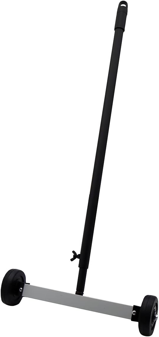 Grip 12" Magnetic Pickup Floor Sweeper - 8 lb Capacity - Extends from 23" to 40" - Easy Cleanup of Yard, Workshop, Garage, Construction Site