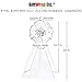 White Pull Bows with Tulle Tails and Rosebuds - 8