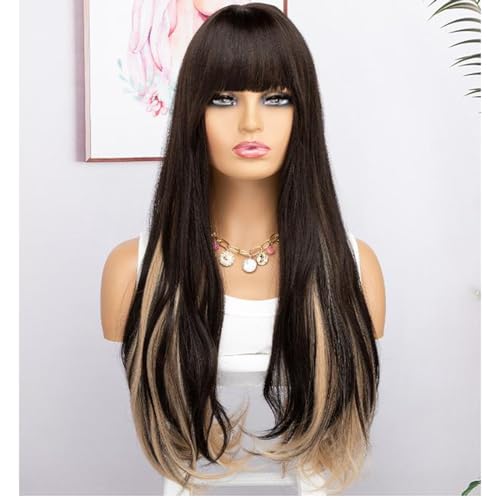 Perruque synthétique brune ondulée longue de 65cm pour changer de style au quotidien