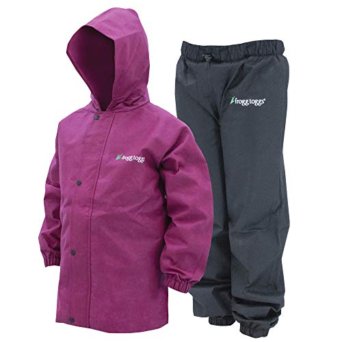 Frogg Toggs Polly Woggs Waterproof Breathable Rain Suit, Black Cherry/Black, Large