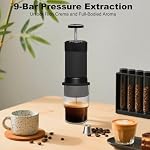 LANTE 3 in 1 9 Bar Coffee Maker Combines French Press Espresso Extraction Portable Coffee Machine All-aluminum alloy body with double-layer 304 filtration Suitable for Home Camping Travel - Image 2