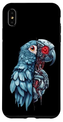 �ʔ����I�E�����{�b�g�������D�ƃT�C�{�[�O�I�E�����{�b�g Robot Parrot Lover Cyborg AI �X�}�z�P�[�X iPhone XS Max �p