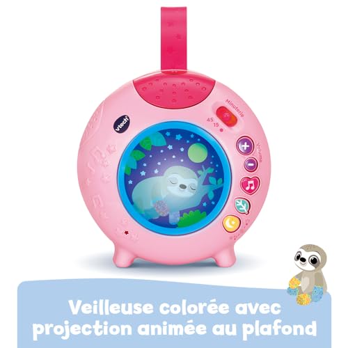 Veilleuse bébé musicale haut de gamme VTech Rose, projection céleste féerique - 2