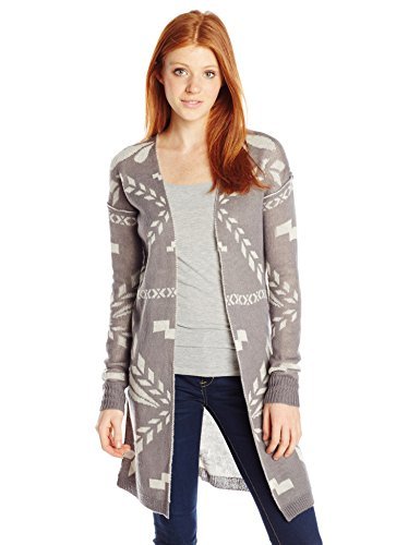 Derek Heart Juniors' Long-Sleeve Drop-Shoulder Double Jacquard Sweater