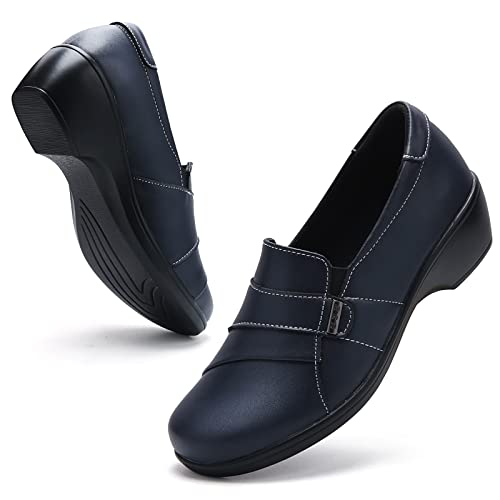 Image of UZB Loafers for Women Dress Shoes Low Heel Slip On Shoes Casual Work Office Dressy Shoes