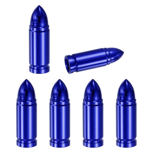 PATIKIL Bouchons Valve Pneu Étanche Bleu, 6 Unités