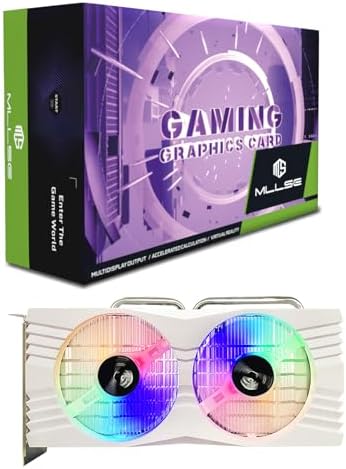 Mllse RGB Radeon RX 580 Graphics Card, 8GB GDDR5 2048SP 256-bit PCI-Express 3.0 Smart Dual Fan Cooling Gaming White Video Card for PC