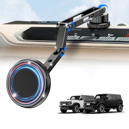 CloudValley Extended Ford Bronco Phone Mount 2021-2026 2/4 Door Aluminum Alloy Magnetic Phone Holder Off-Road Stable Anti-Shake No Drill Dash Mount 360 Adjustable Bronco Accessories Fit All phones