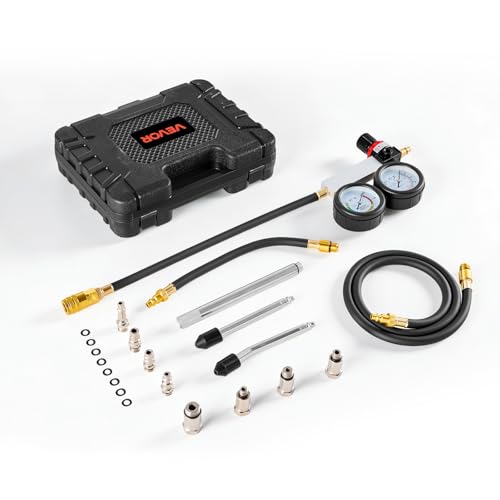 VEVOR Testeur de Compression pour Moteurs, Kit Compressiomètre Plage 0-6,9 bars, pour Contrôle de Pression et Test de Taux de Fuite Auto Moto, Kit de Test...