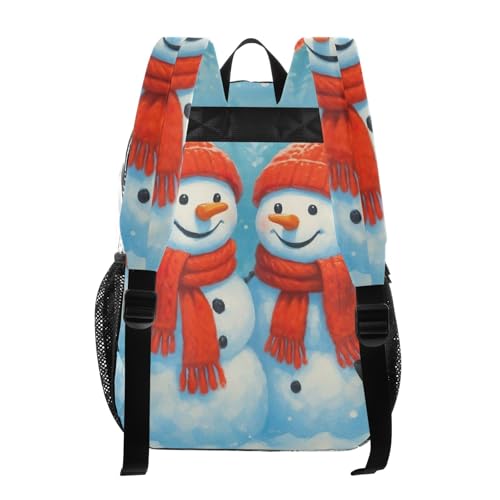 Clear Backpack for Women Cheerful Snowmen Red Hats Kids Girls Backpack Boys See through Approved Bag3