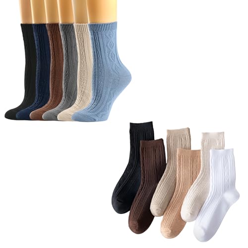 Mcool Mary Women's Crew Socks,Casual Athletic Breathable Soft Knit Cotton Cute Dress Sock for Girl 12 Pack - Main Image