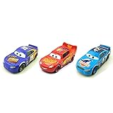 leotoy 3PCs Movie Cars Toys 19# Bobby Swift & Lightning McQueen McQueen & 42# Cal Weathers Diecast Toy Car 1:55 Loose Kids Toy Vehicles McQueen Toy Car