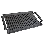 COVERCOOK Plaque à griller Induction, Plaque de Cuisson en Fonte, 2 Poignées, plaque de cuisson avec surface striée pour plaque à induction, four à feu ouvert, plaque de cuisson électrique