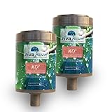rivaALVA MEX 2in1 Wasserfilter Ersatzkartusche 2er-Set mit bioganischen Kartuschengehäuse - Made in Germany - filtert effektiv Mikroplastik und PFAS