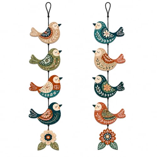 Image of Zesta Wooden Wall Hanging Decorative Items /Hanging Home Wall Decor Items /MDF Decoration Items for Home /Cute Wall Art For Living Room /Home Decor Items Living Room (Birds Toran 2)