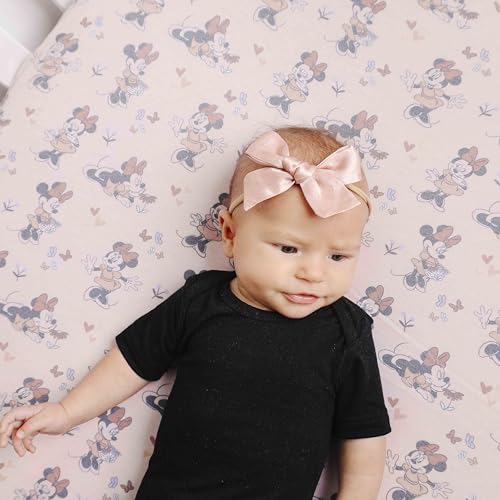 Image of Premium Fitted Knit Crib Sheet /Toddler Sheet Minnie Mouse by Copper Pearl