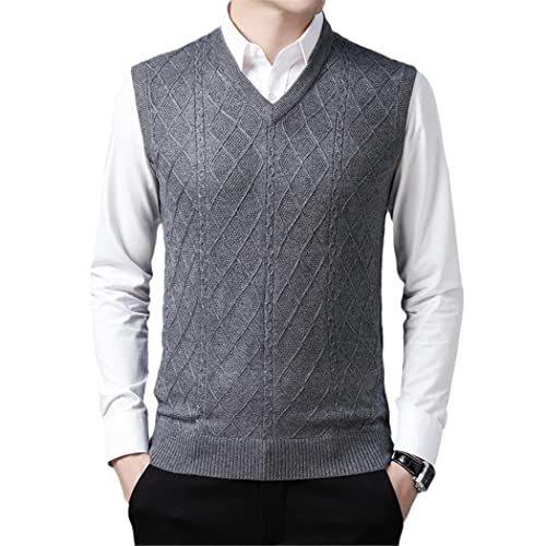 Gilet homme laine style business casual pour bureau et sorties gris L