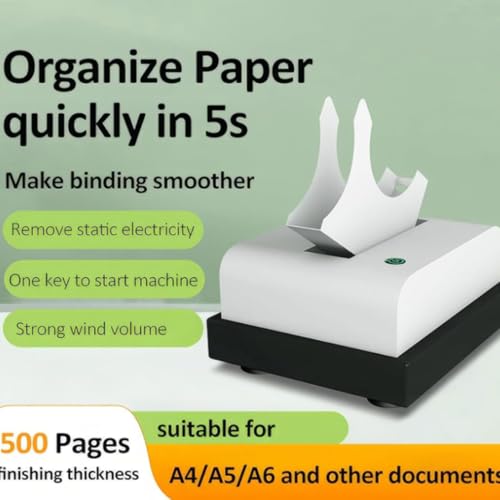 High-Speed 2800 RPM Tabletop Paper Jogger - 20W Automatic Shaking Machine for A4/B5/A6 Paper, 500 Pash Thickness, 50mm Width, Efficient Paper Organizer & De-Scrambler. - Thumbnail 2