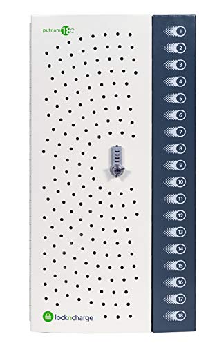 LocknCharge Putnam 18-C Base Charging Station- Charge, Store and Secure 18 Laptops or Tablets (10227)