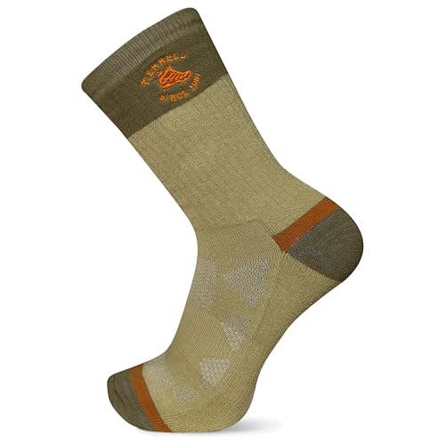 Image of Merrell Men's and Women's MOAB Hiking Midweight Cushion Socks - Unisex Coolmax Moisture Management and Arch Support