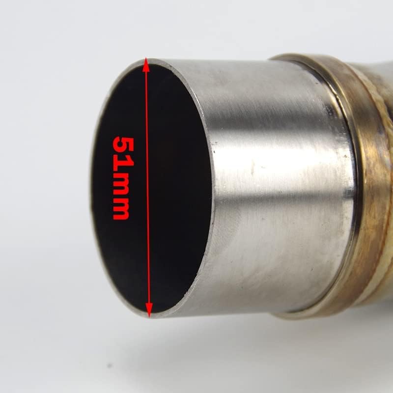 For Z400 忍者 400 2018-2019 スリップオンステンレス鋼オートバイ排気マフラーミドルリンクパイプラウン 【バイクミッドパイプエキゾースト】