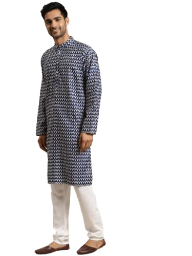 Image of SOJANYA Men's Jacquard Silk Long Kurta - Diwali Celebration Ethnic Wear for Men