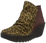 Cierre: Cremallera FLY LONDON Yip, Botas Cortas al Tobillo Mujer, Tan/Black(Red), 42 EU