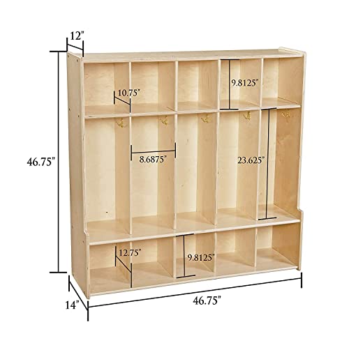 Image of Contender C51000F 5 Section Seat Locker 46.75 inch W Assembled