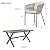 JYH 7 Pieces Patio Dining Set, All-Weather Outdoor Furniture Set with Dining Table and 6 Chairs, Rectangle Acacia Wood Tabletop and Metal Frame Dining Table Chair Set for 6, Beige Cushions
