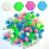 ZooviHyvi 144 Pieces Bike Spoke Beads Glow in The Dark, Colorful Plastic Round Bike Spoke Beads for Kids Bicycle Spokes Accessories That Make Noises (Muitl-Color)