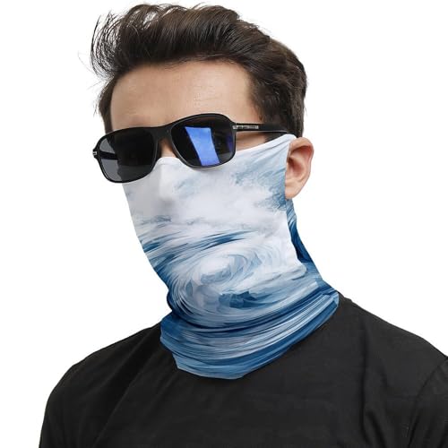 Neck Gaiter Blue Wave Art Face Mask for Travel Face Cover Scarf for Men Women Elastic Headbands Wind-proof Bandana for Skiing Fishing Hiking Cycling2