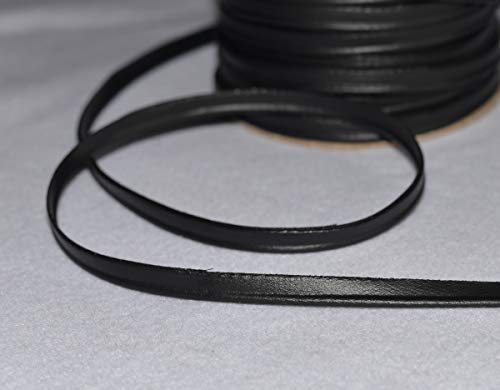 Passepoil Skai, Simili Cuir Noir - 10 mm - coupe au mètre