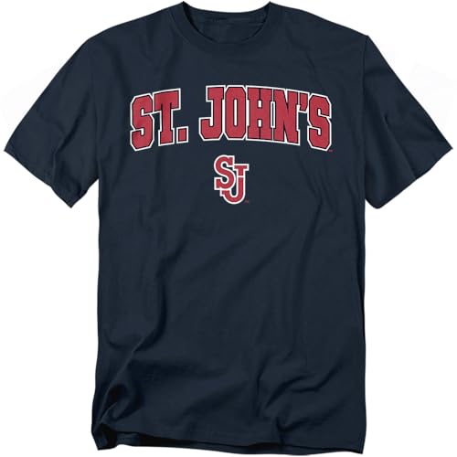 LOGOVISION St Johns University Arch Logo Secondary Unisex Adult T Shirt Navy X-Large