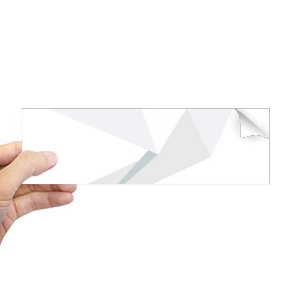 Sticker rectangulaire motif origami abstrait blanc decoration murale interieur