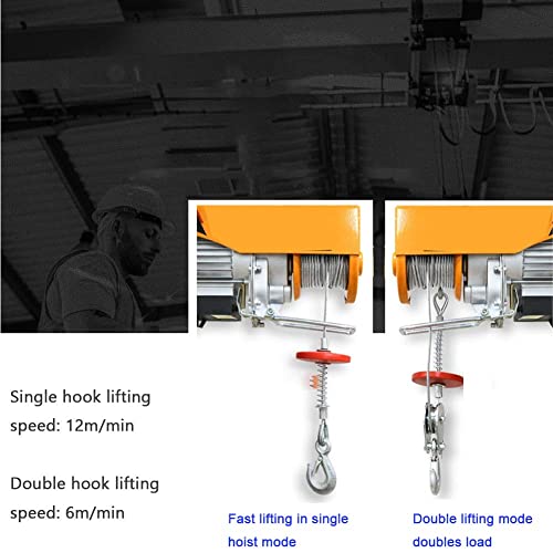 Image of Electric Hoist Cable Winch 1150W with Wireless Remote Control Mini Hoist Lifting Winch Crane Lifting Height, for Home Shop Workshop (20m PA500)