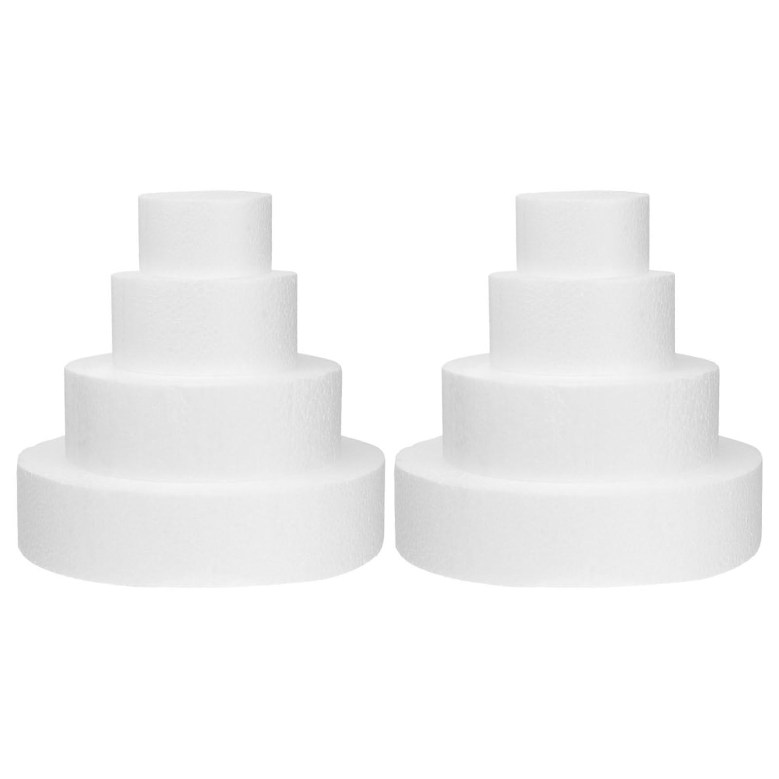 8 Piezas de Pastel Redondo para Decoración Práctica para Repostería Superficie Lisa Reutilizable para Practicar Glaseado y Fondant Bodas y