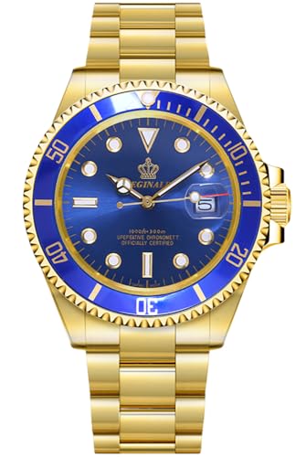 Montre en verre saphir Reginald et bracelet acier inoxydable haut de gamme pour homme