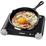 Cusimax Hot Plate Portable Electric Stove Countertop Single Burner with Adjustable Temperature...