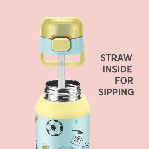 Image of Milton Steel Helio 900 Thermoware Water Bottle 600 ml with One Touch Safety Lock & Twin Lid Sip or Gulp, Long Hours Hot & Cold, Leak Proof, ISI Certified, PU Insulated, for Kids, School, Pastel Yellow